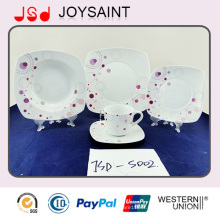 18 PCS Chine Fournisseur Porcelaine Qualité Alimentaire Utilisation Vaisselle Céramique Dîner Ensembles Plaque